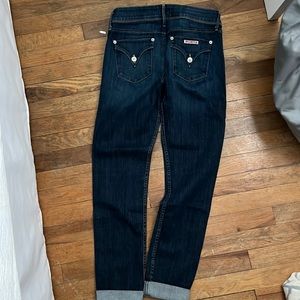 Hudson straight leg dark wash jeans